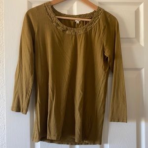 J Crew 3/4 sleeve top